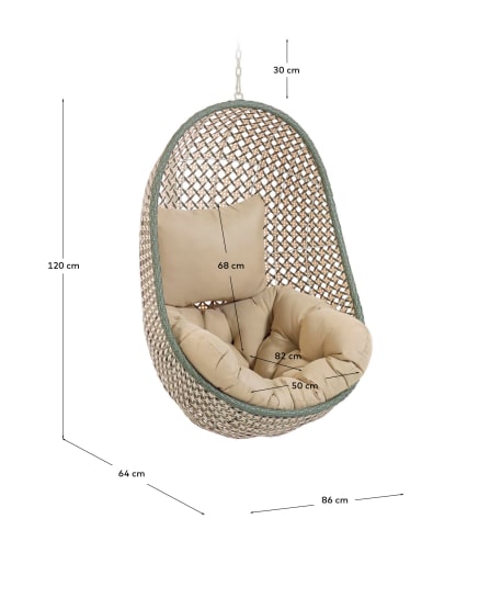Cira multicoloured hanging chair - sizes