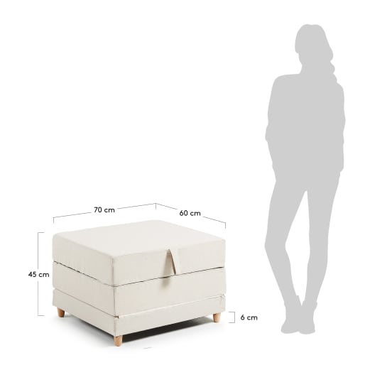 Blue Lizzie pouf 70 x 60 (180) cm - sizes