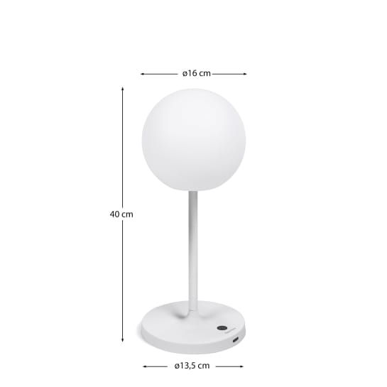Dinesh outdoor table lamp in grey aluminium 40 cm - sizes