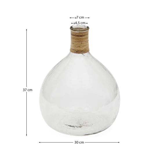 Βάζο Serlina από rattan και ανακυκλωμένο γυαλί 37 εκ. - μεγέθη