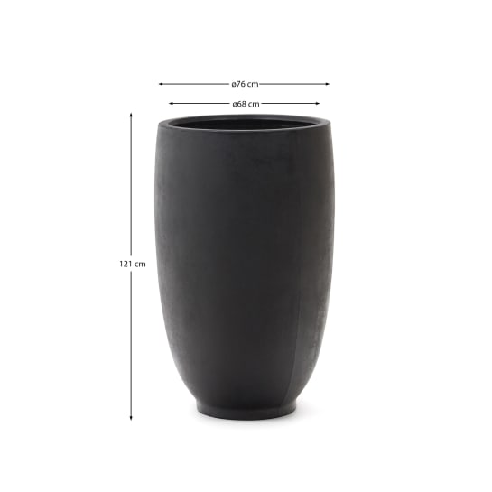 Aiguablava Black Cement Planter Ø 75 cm - sizes