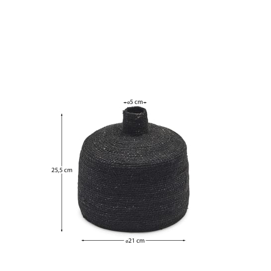 Salinas vase made of natural fibres with a natural finish 20 cm - sizes