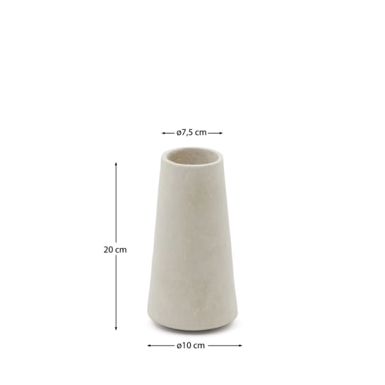 Βάζο Sylan από λευκό papier-mâché 10 εκ. - μεγέθη