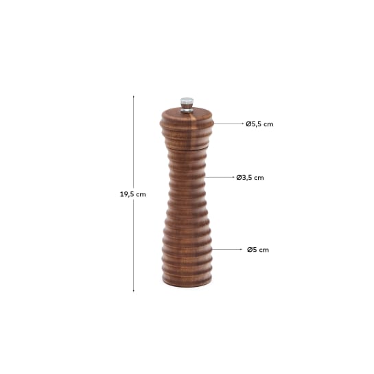 Rommu salt and pepper mill made of acacia wood, 18.9 cm FSC 100% - sizes