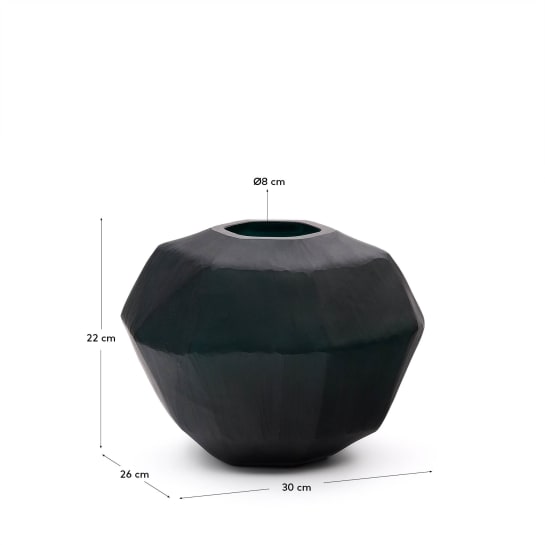 Geonix green glass vase 22cm - sizes