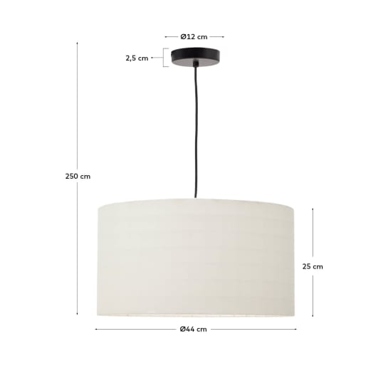 Dulan cotton ceiling lamp shade Ø45cm - sizes