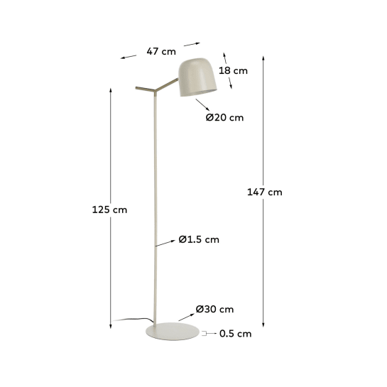 Επιδαπέδιο φωτιστικό Alish - μεγέθη