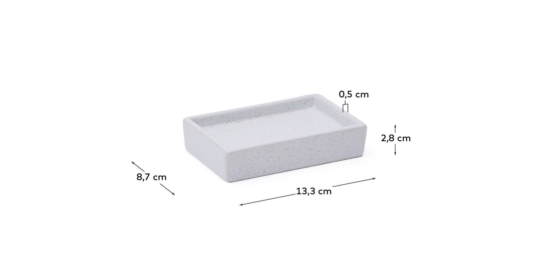 Careli beige stoneware soap dish - sizes