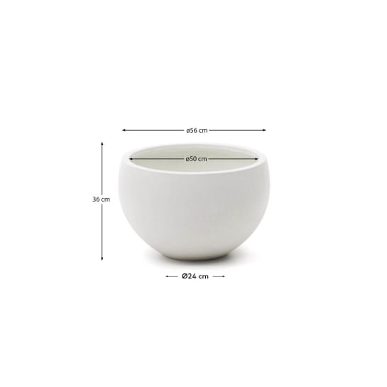 Grau White Cement Planter Ø 56 cm - sizes