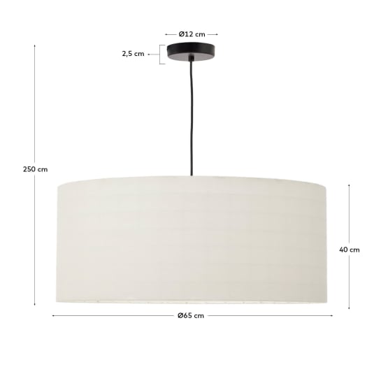 Dulan cotton ceiling lamp shade Ø65cm - sizes