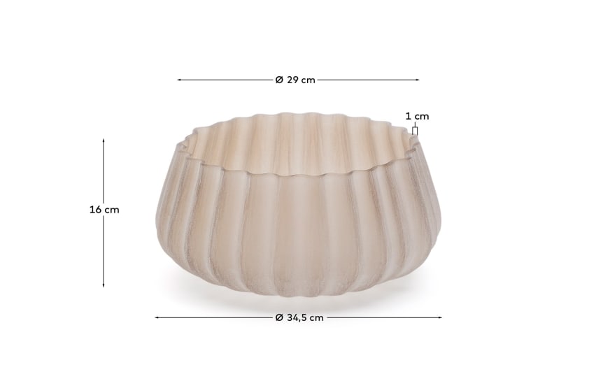 Jarra Lumia em vidro bege (16 cm) - tamanhos
