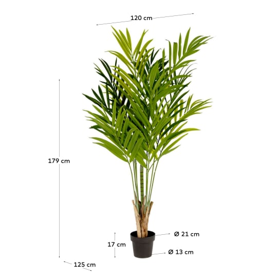 Sztuczna palma bambusowa Palmera z doniczką czarna 170 cm - rozmiary