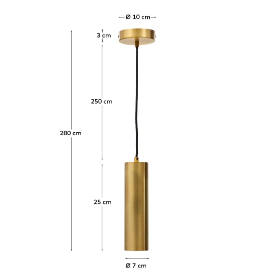 Andia aluminium ceiling lamp with gold painted finish - sizes
