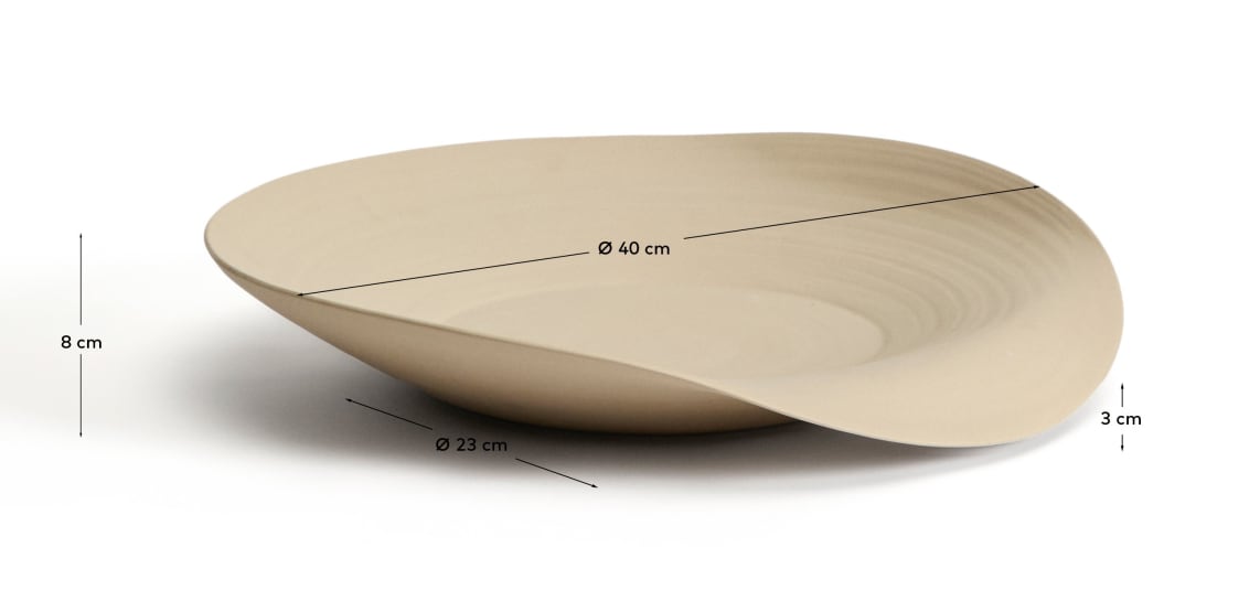 Ebenor beige ceramic centerpiece Ø 40 cm - sizes