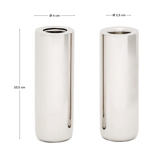Nirela set of 2 candle holders 11cm - sizes