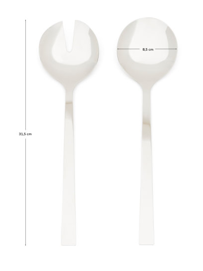 Nirela set of 2 stainless steel kitchen utensils - sizes