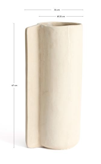 Mireni papier-mâché vase beige 67 cm - sizes