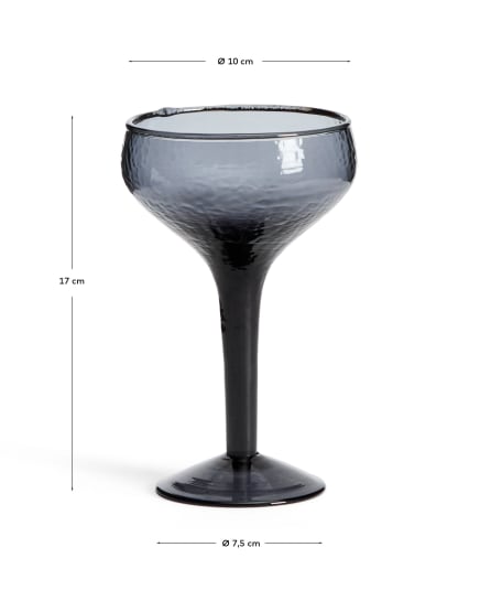 Sileia wine glass made of blue recycled glass - sizes