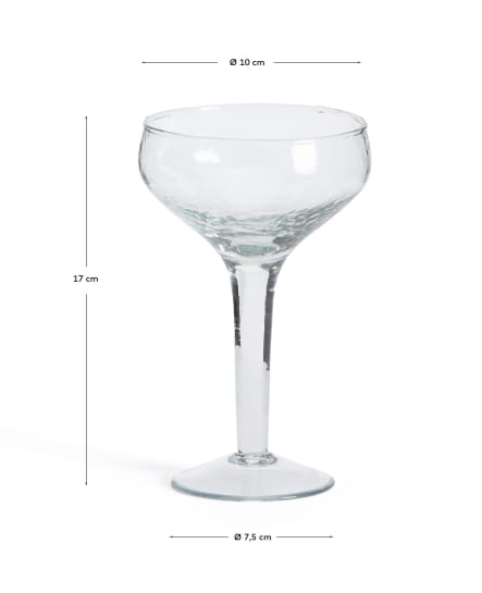 Sileia wine glass made of transparent recycled glass - sizes