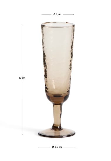 Sileia wine glass made of brown recycled glass - sizes