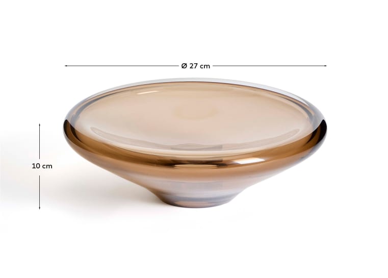 Zolira brown glass centerpiece Ø 27 cm - sizes