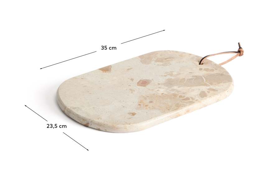 Orlina tray in beige marble 35 x 23 cm - sizes