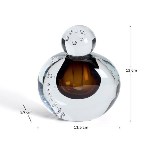 Lunivo brown glass vase 13 cm - sizes