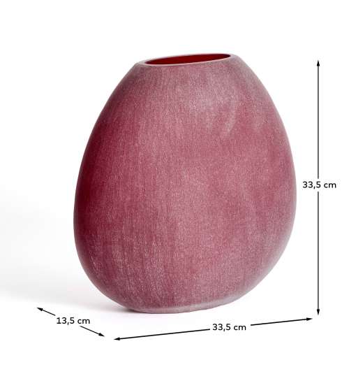 Rovena burgundy glass vase 33.5 cm - sizes