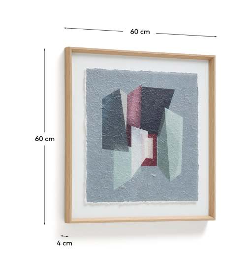 Veluni multicoloured recycled paper picture 60 x 60cm - sizes