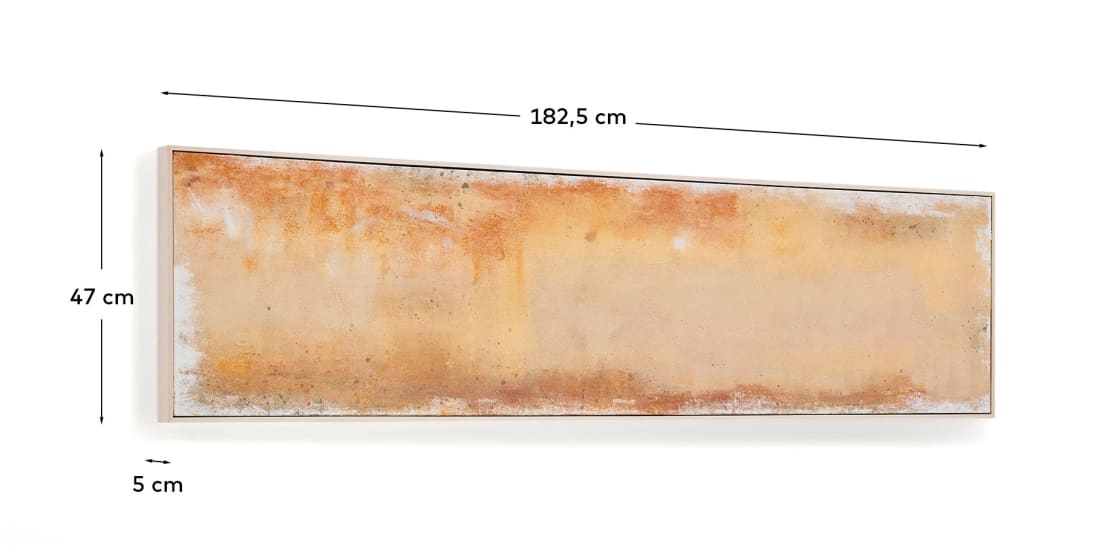 Αφηρημένη ζωγραφική Selnar κίτρινο 182 x 47 εκ - μεγέθη