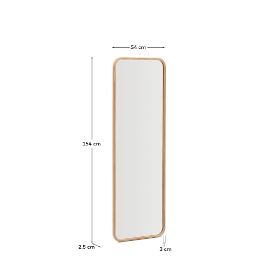 Καθρέπτης από ξύλο τικ Milsa 54 x 154 εκ. 100% FSC - μεγέθη