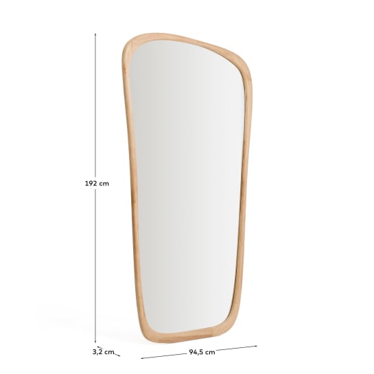 Alura teak wood mirror 94.6 x 192.1cm FSC 100% - sizes