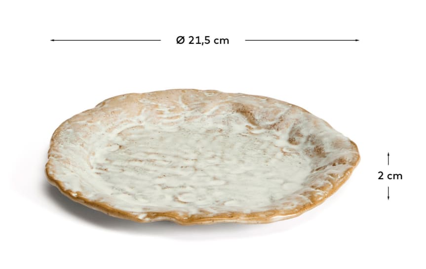 Κεραμικό πιάτο γλυκού Alenia γκρί - μεγέθη