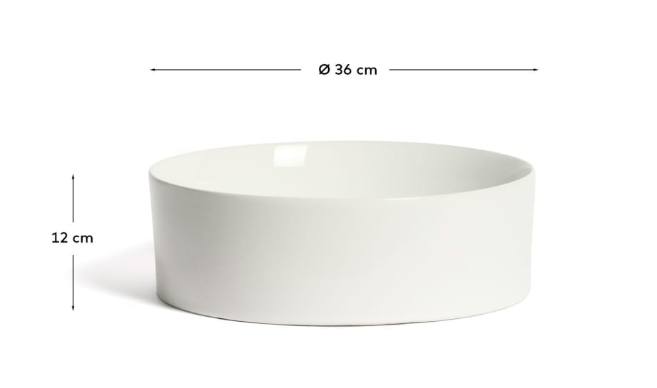 Ovara countertop basin in white glazed ceramic Ø 36 cm - sizes