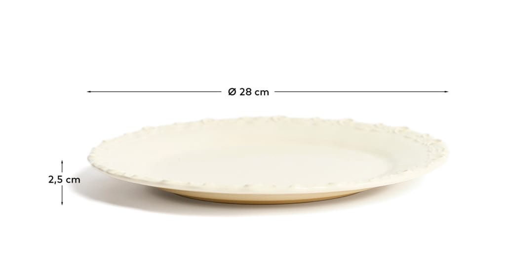 Beige Varla ceramic plate - sizes