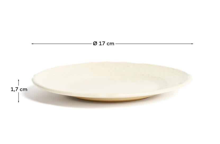 Beige Varla ceramic dessert plate - sizes