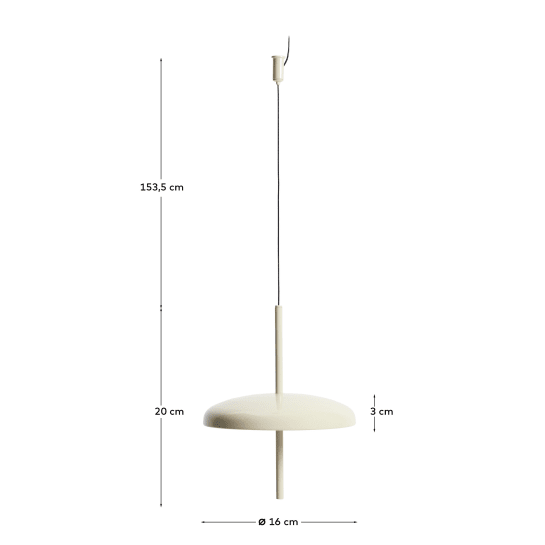 Porte light grey aluminium portable ceiling lamp Ø 16 cm - sizes