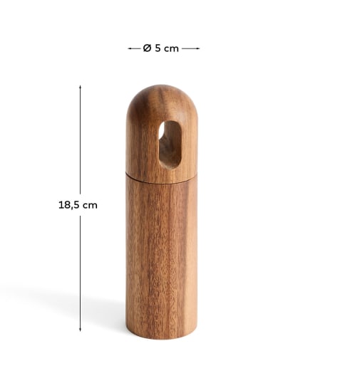 Blera salt and pepper mill in acacia wood 18.5 cm FSC 100% - sizes