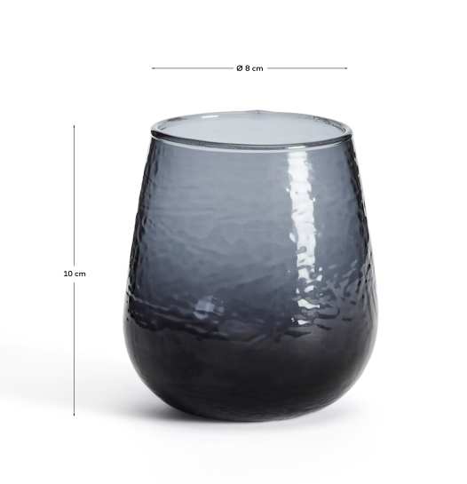 Sileia cup made of blue recycled glass - sizes