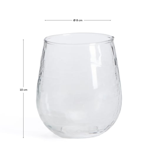 Sileia cup made of transparent recycled glass - sizes