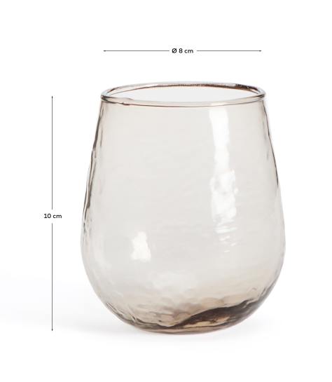 Sileia cup made of brown recycled glass - sizes