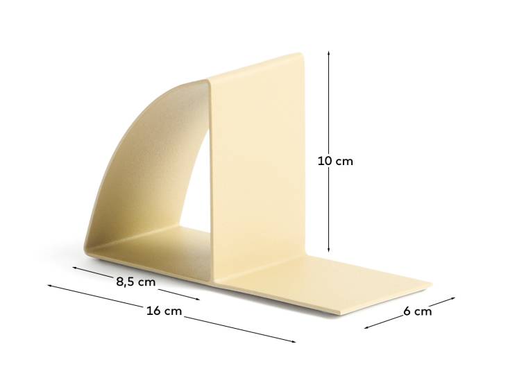 Σιδερένιοι βιβλιοστάτες Mistra μπεζ - μεγέθη
