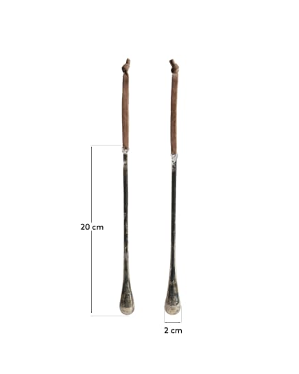 Σετ 2 κρεμαστών διακοσμητικών Alsenia από ανακυκλωμένο γυαλί σε ασημί χρώμα 20 cm - μεγέθη