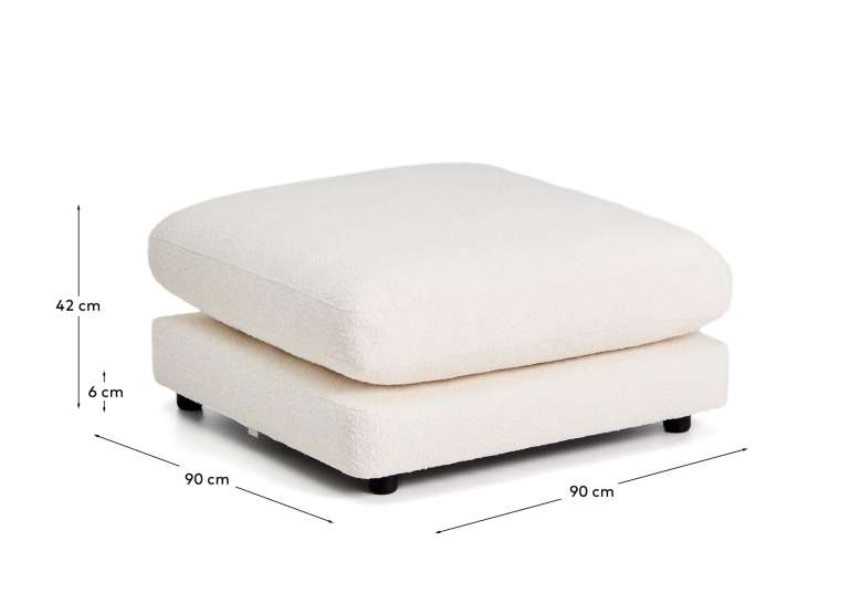 Υποπόδιο Gala βραδύκαυστος από ακατέργαστο δέρμα προβάτου FSC Mix Credit 90 x 90 εκ. - μεγέθη