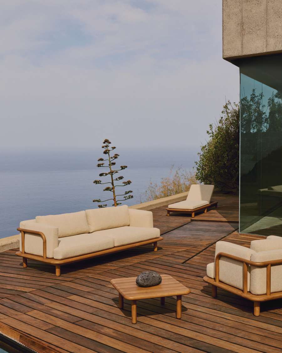 Tavolino da salotto Turqueta in legno massiccio di teak 70 x 70 cm FSC 100%